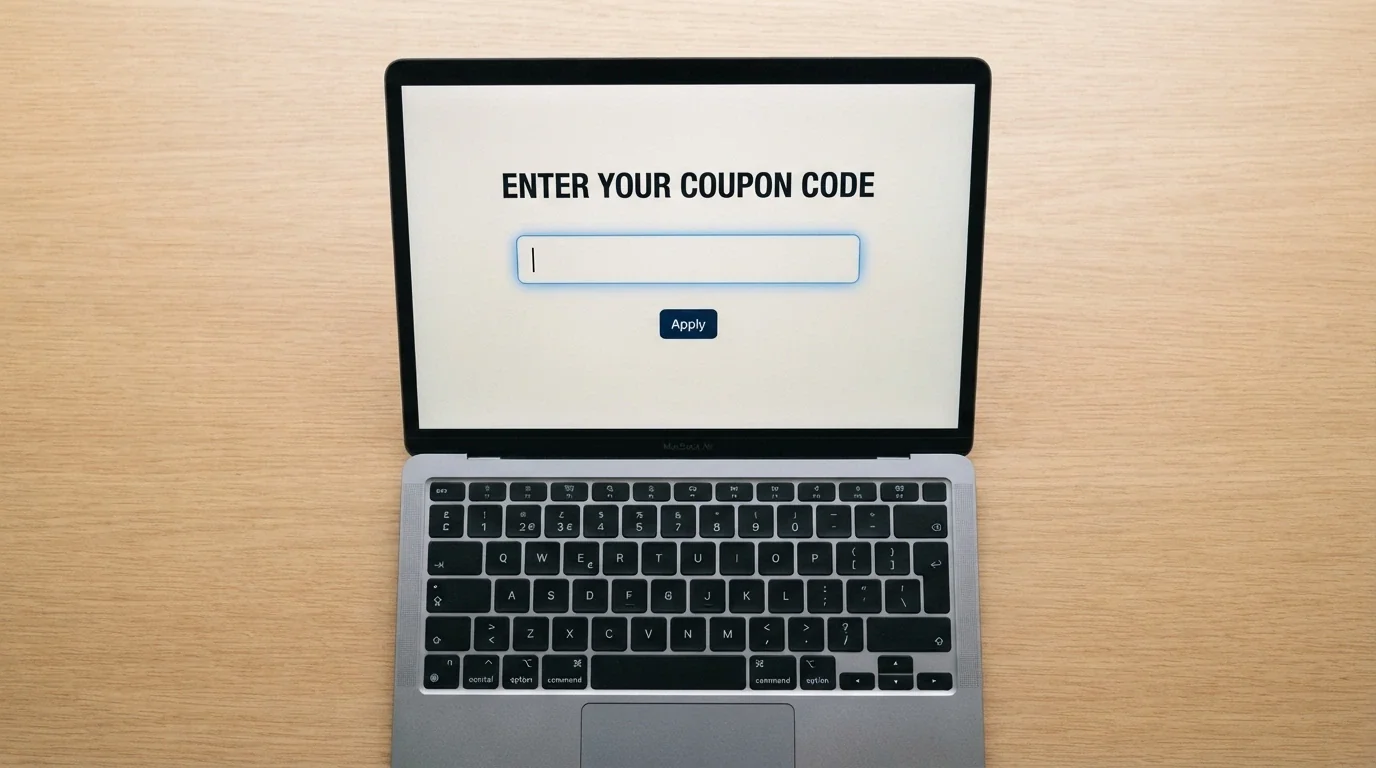 A casino registration or cashier screen with the promo code input box highlighted and a cursor ready to type